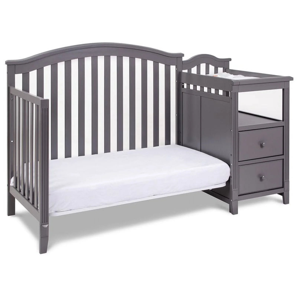 4-in-1 Convertible Crib and Changer Gray V881937