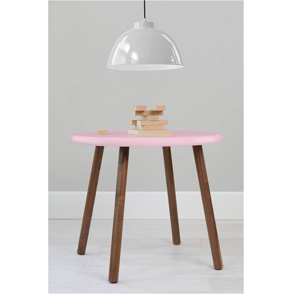 30x22 Round Kids Table in Maple/Pink J12905