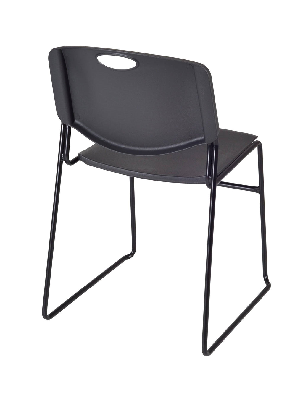 Mahogany Flip Top Mobile Training Table with 2 Stack Chairs X4238