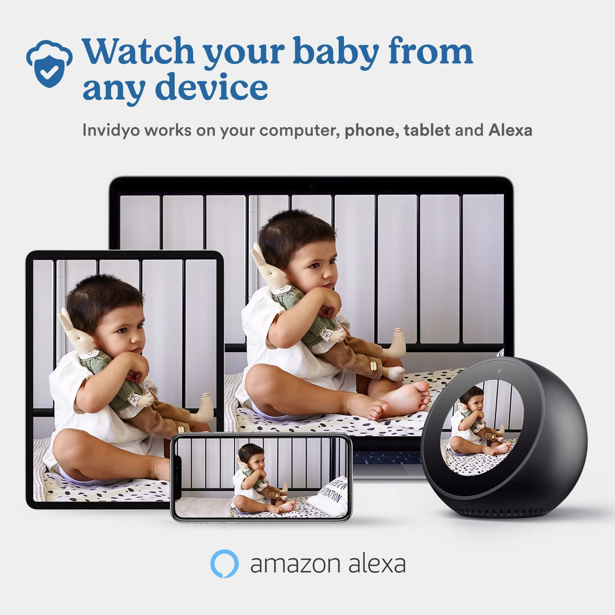 1080P Full HD WiFi Baby Monitor with Night Vision and Two Way Talk U4870