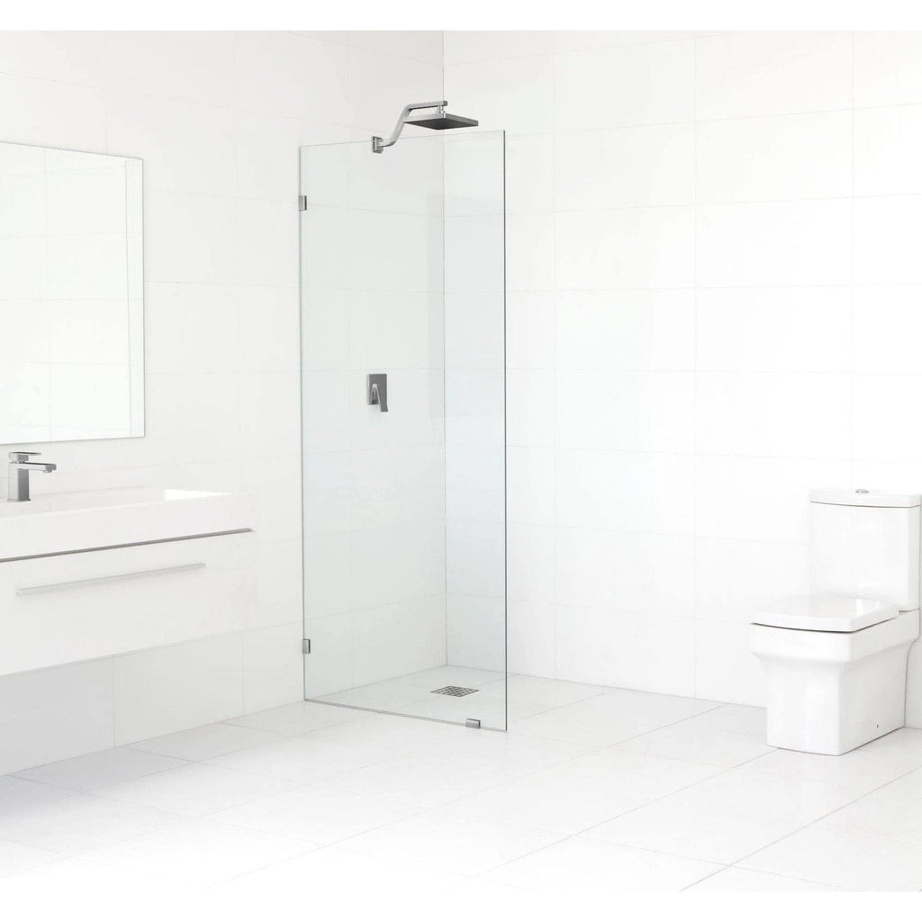 Frameless Shower Door, Brushed Nickel W490614