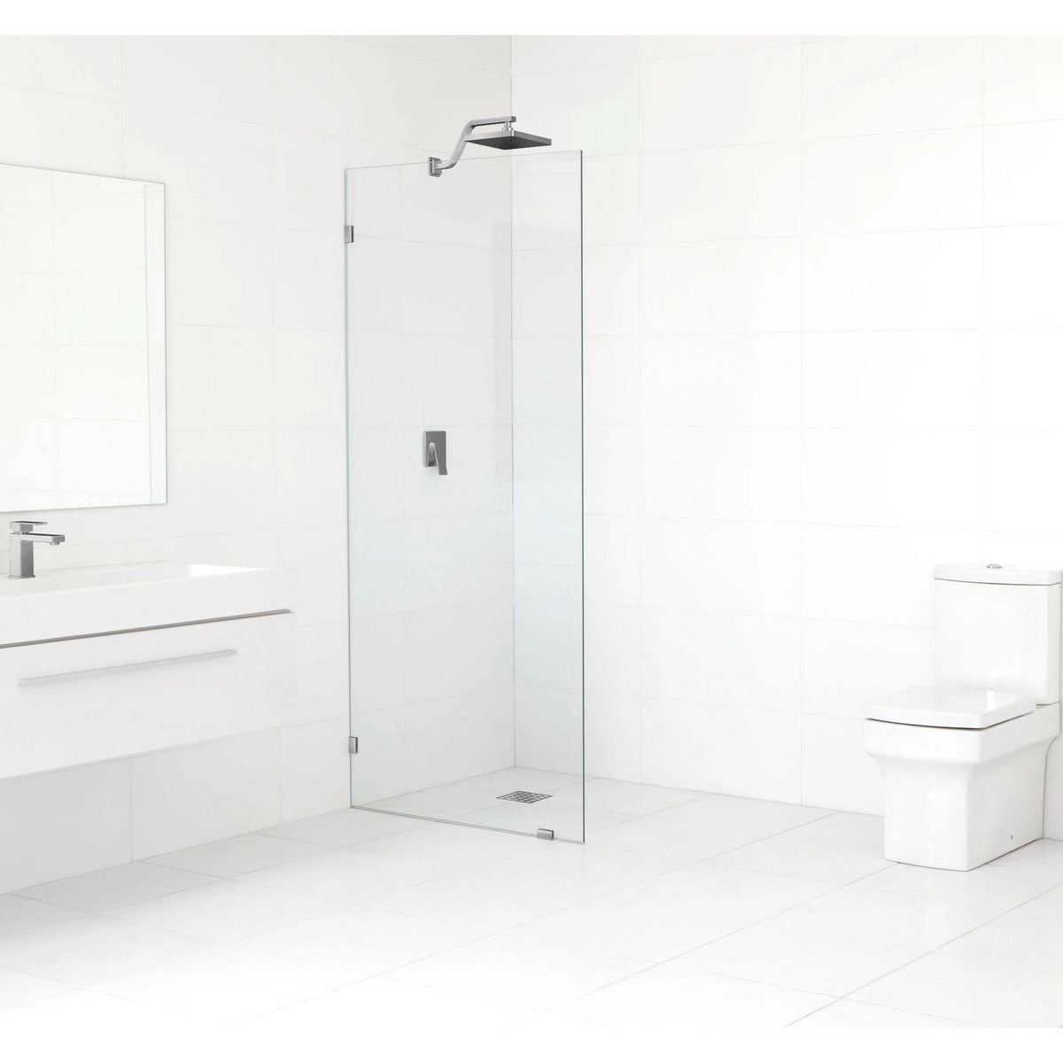 Frameless Shower Door, Brushed Nickel W490614