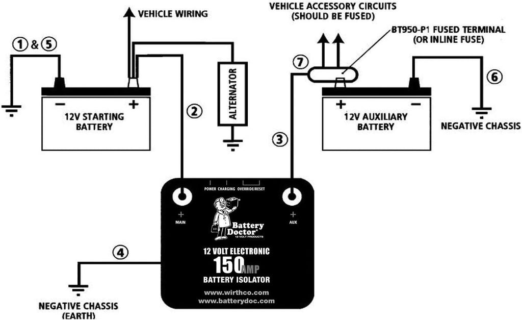 125 Amp/150 Amp Battery Isolator G122