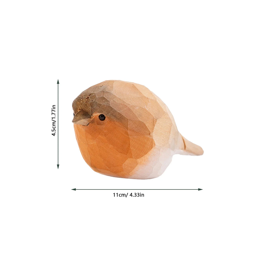 Small Wood Bird Figurine Statue D425472