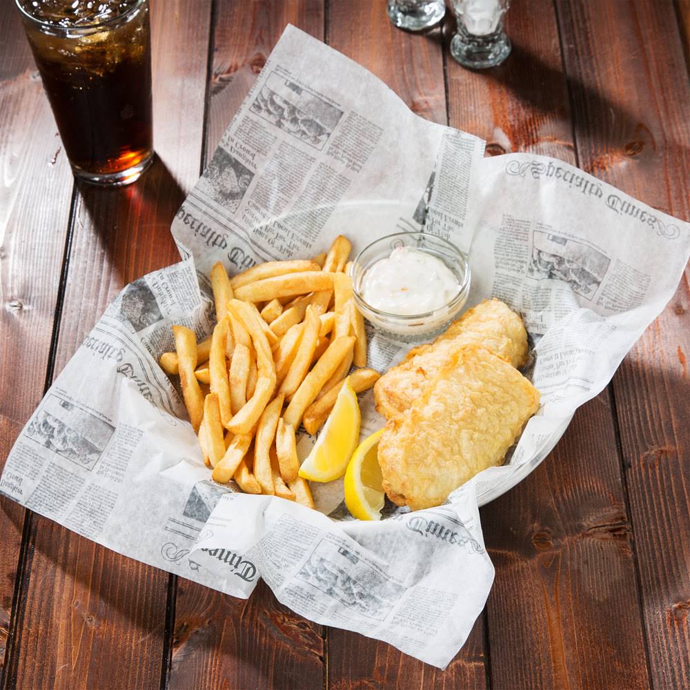 White Newspaper Print Deli Sandwich Wrap Paper - 1000/Pack Y5721