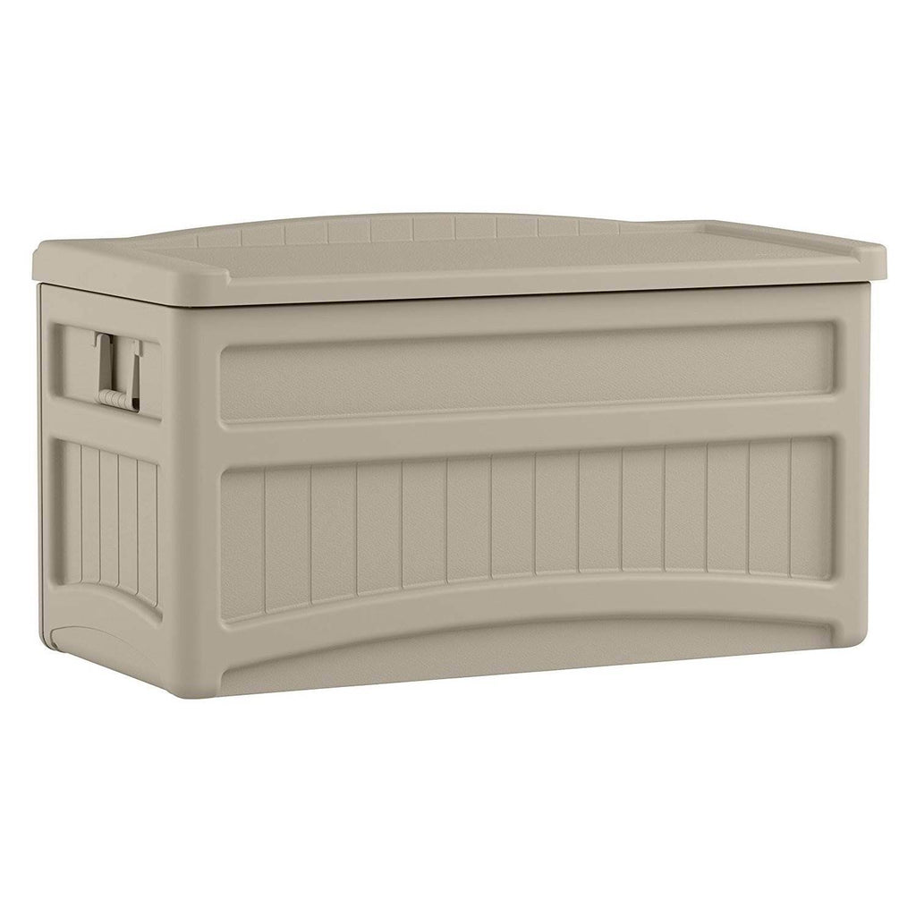 73-Gallon Resin Outdoor Storage Deck Box with Seat (2 Pack) P9413