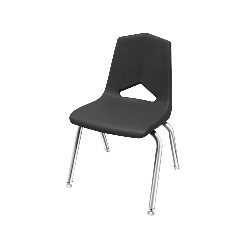 Stacking Chairs, Black/Chrome, Pack of 6 O6666