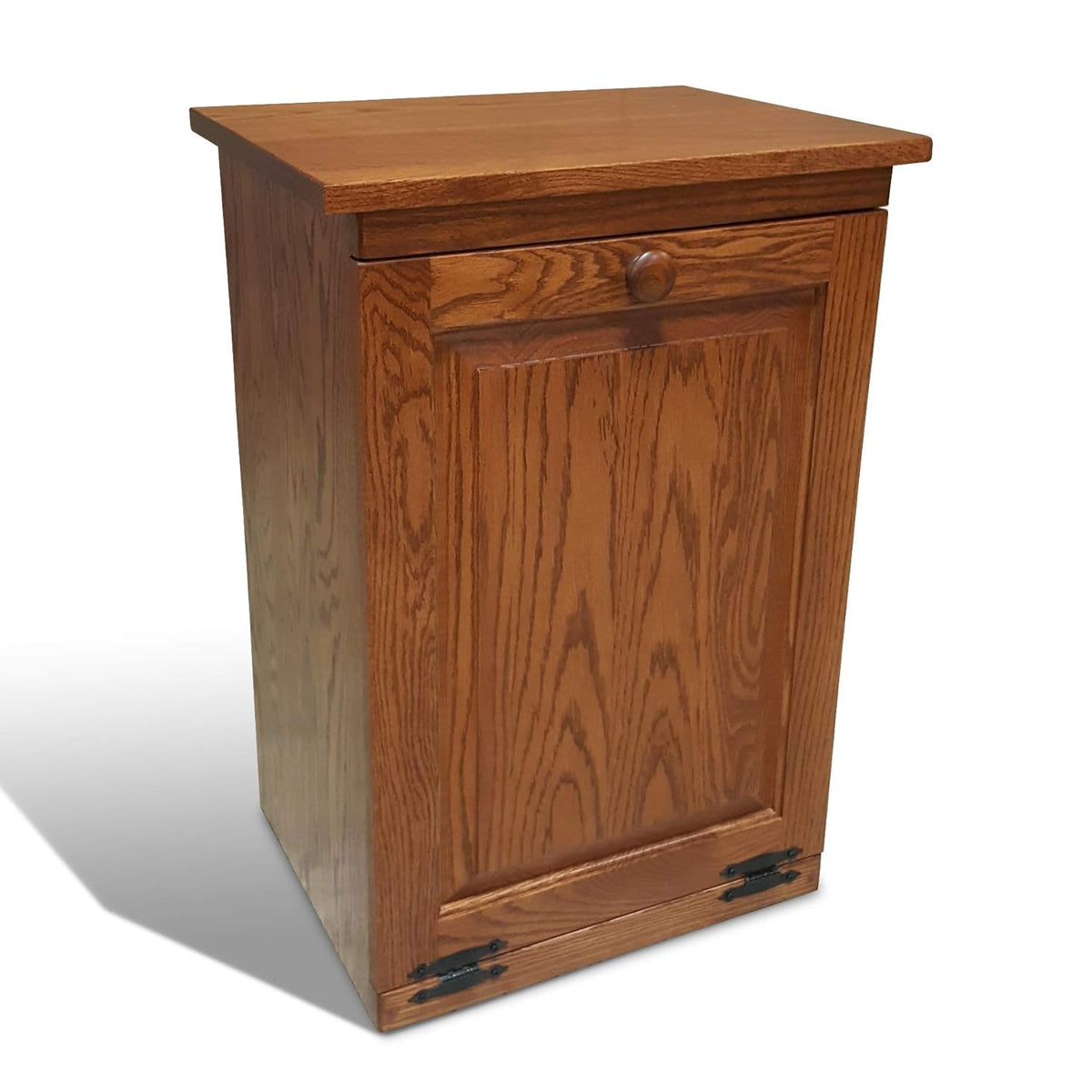 Tilt Out Trash Cabinet Wooden Garbage Can Holder (Golden Oak) R23031