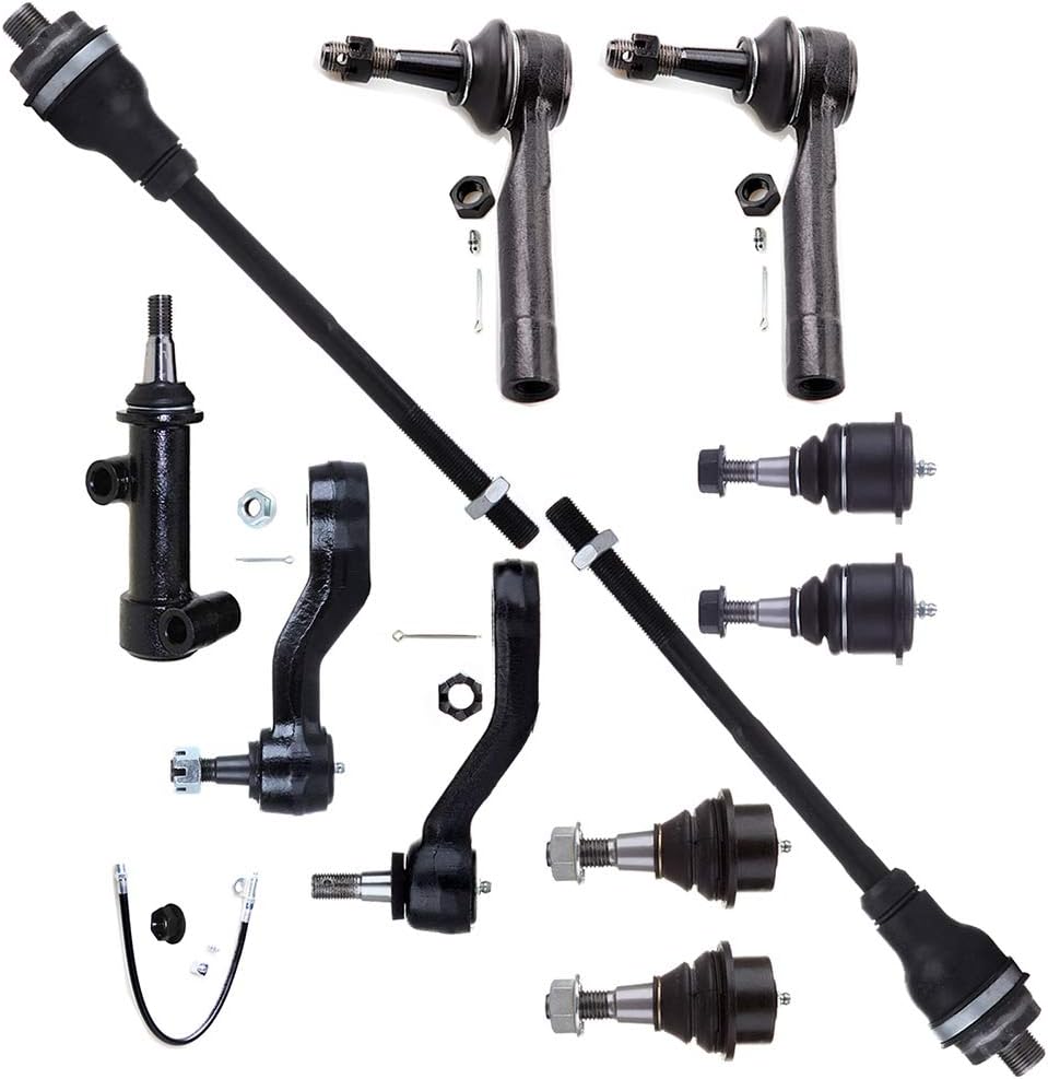 11pcs Suspension Kit with Ball Joint Tie Rod End Pitman Idler Arm Bracket Assembly M321363