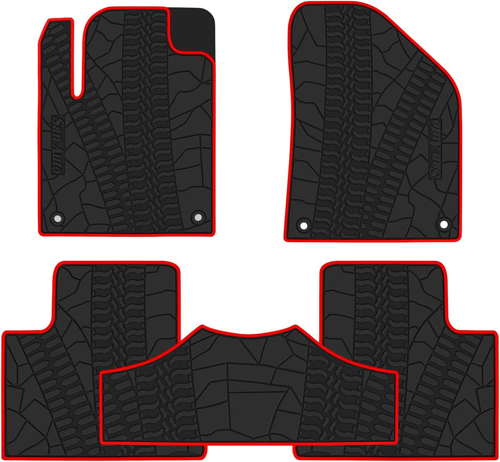 Cargo Liners Trunk Mats Full Black Rubber Pack of 2 H832