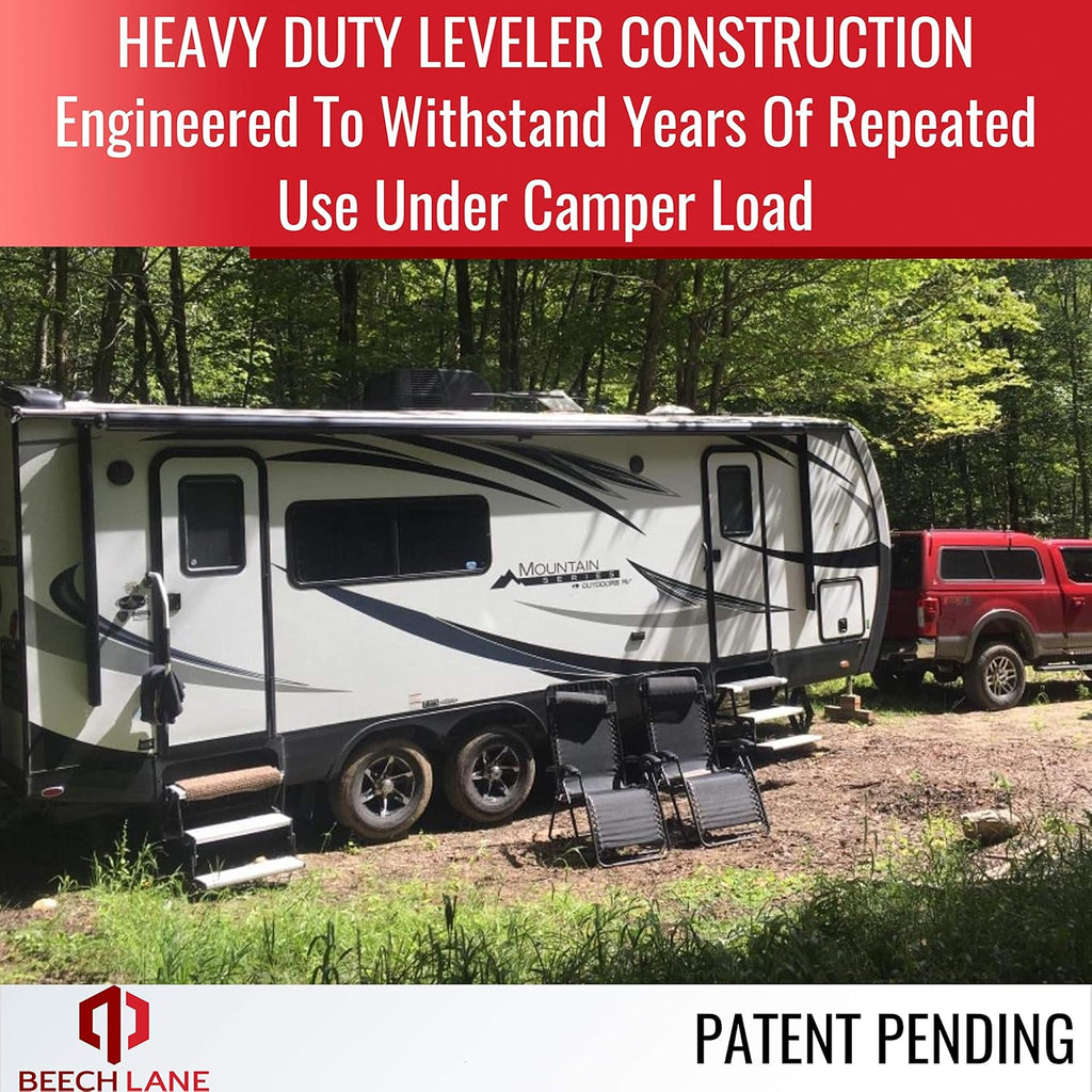 Camper Leveler 1 Pack with Curved Leveler, Chock, and Rubber Grip Mat O793