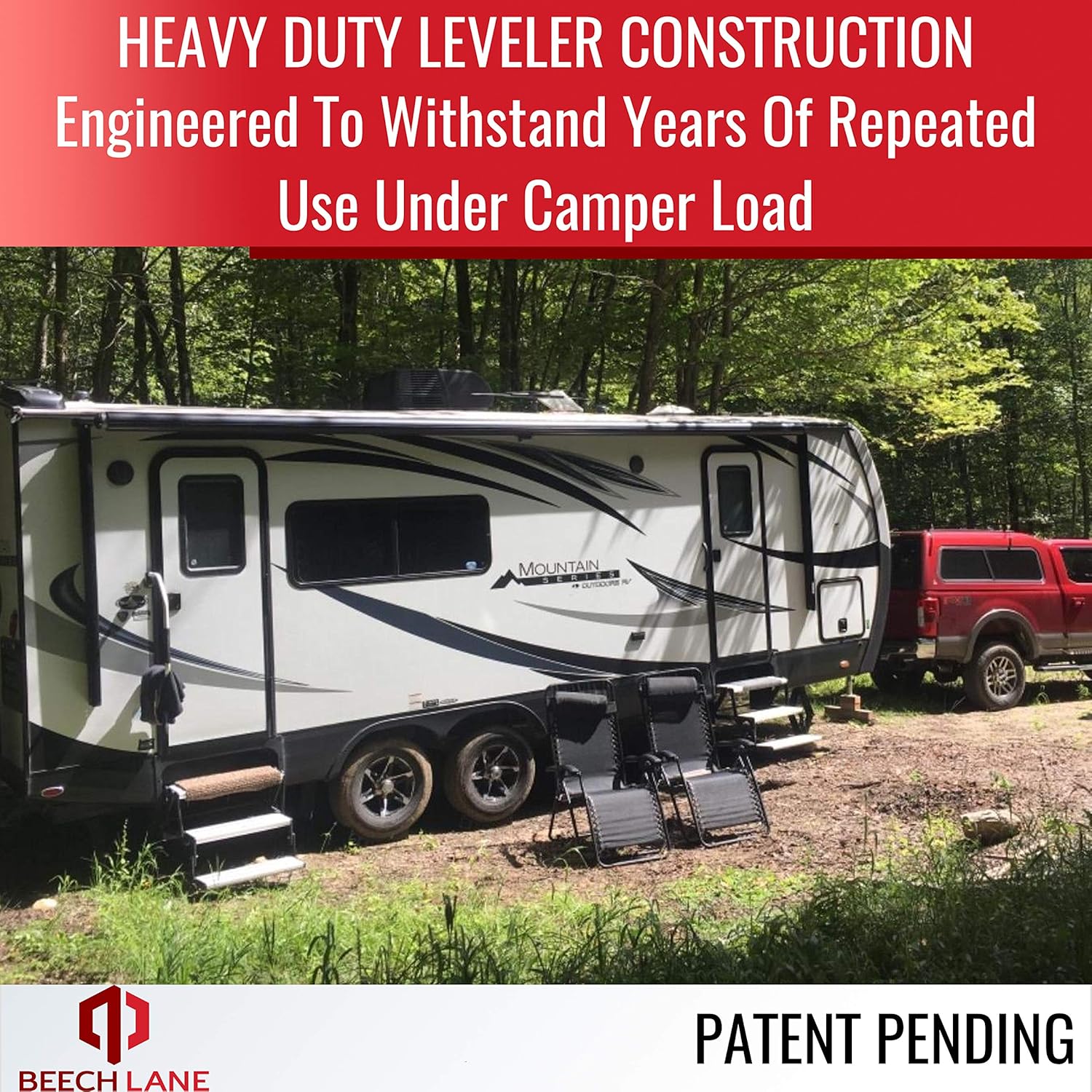 Camper Leveler 1 Pack with Curved Leveler, Chock, and Rubber Grip Mat O793