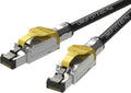 Cat8 Ethernet Patch Cable Double Shielded 2000MHz Yellow 50ft Pack of 2 G751