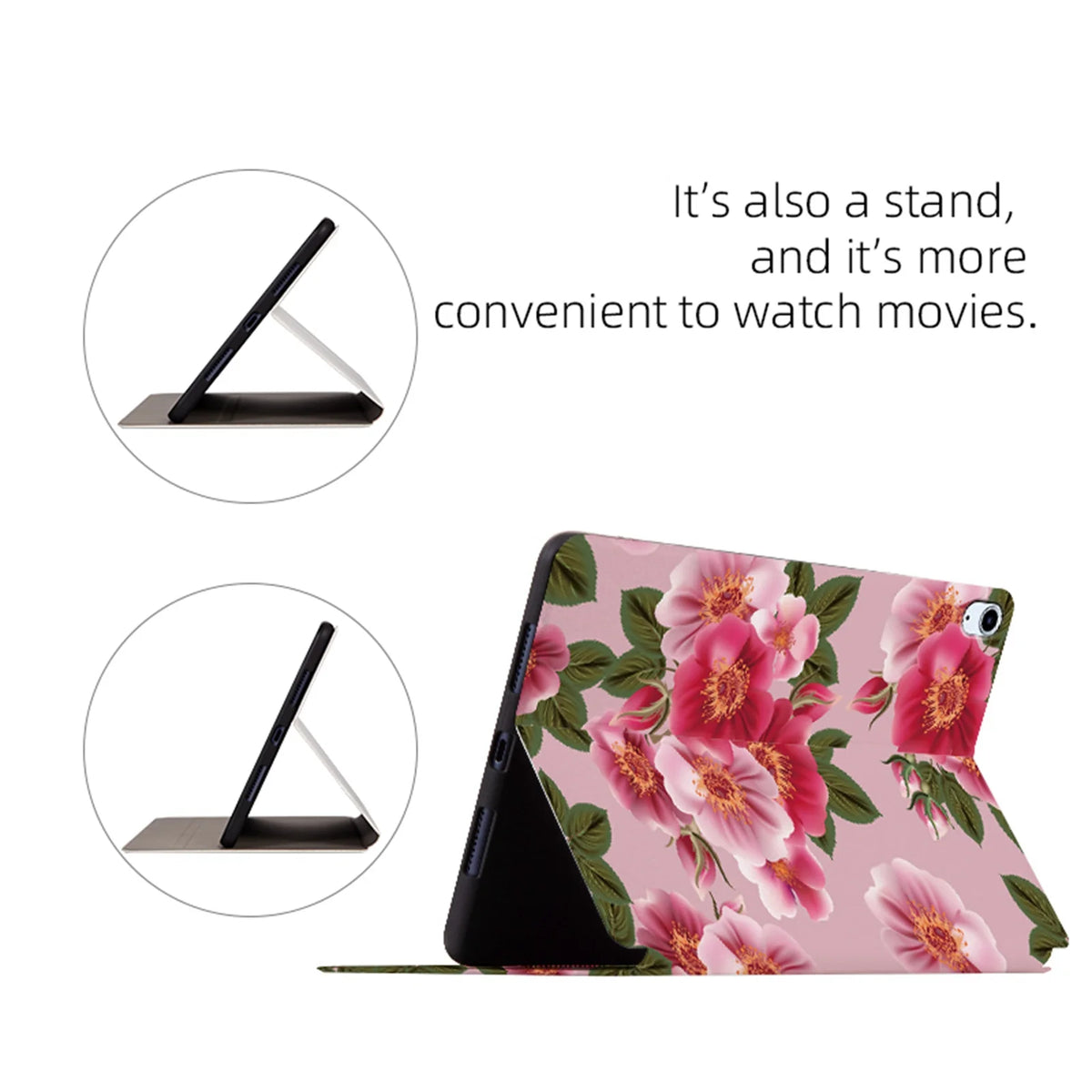 Slim Patterned Smart Kickstand Cover with Auto Wake/Sleep Magnetic Case P831948
