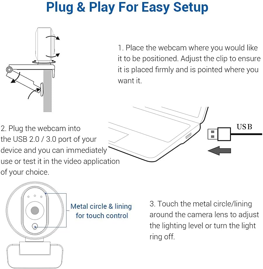 1080P Webcam with Dual Microphones and Auto-Focus Q69741