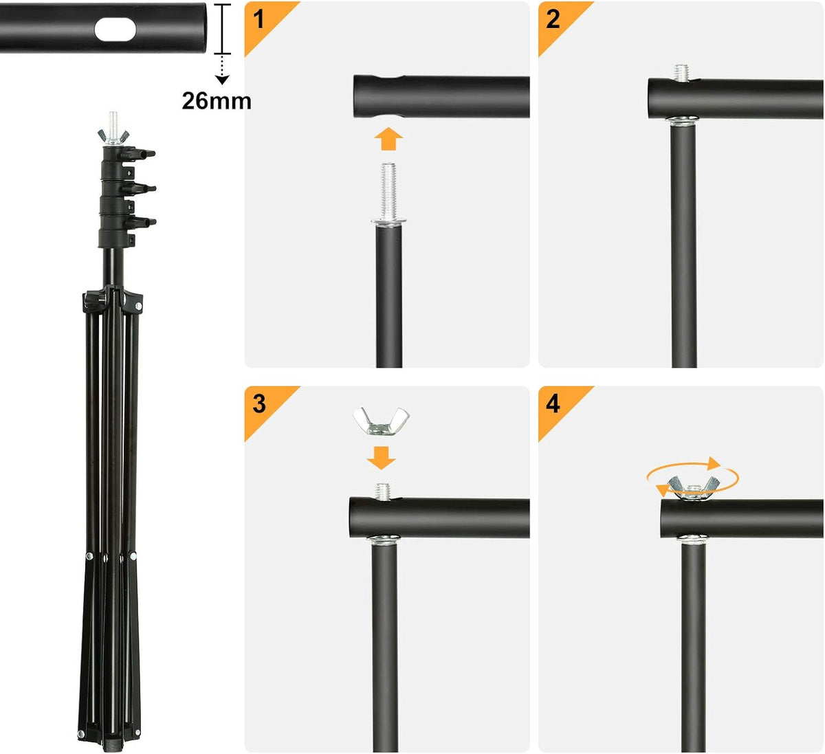 Adjustable Background Support Stand with Carry Bag N723048