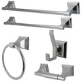 Polished Chrome 5-Piece Towel Bar Bath Hardware Set Y333