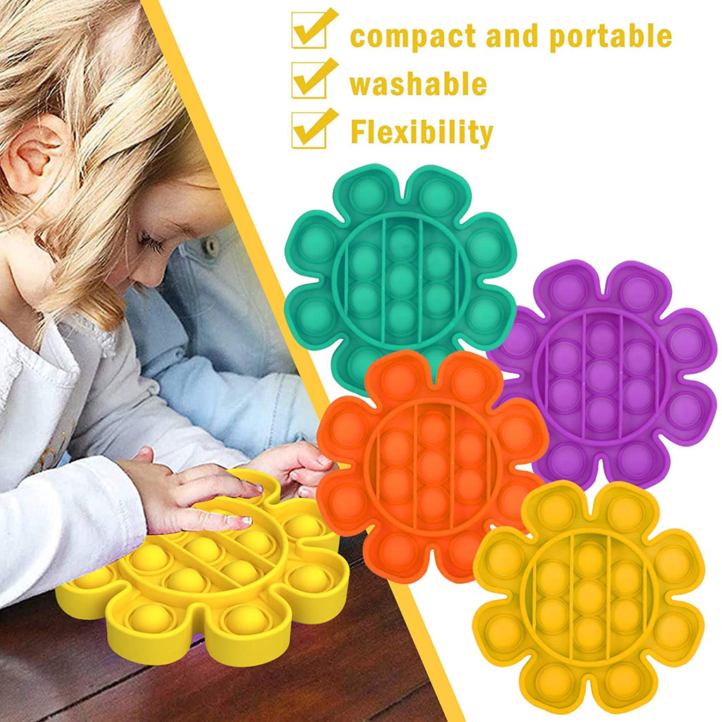 4 Pcs Silicone Push Pop Bubble Fidget Sensory Toy I968
