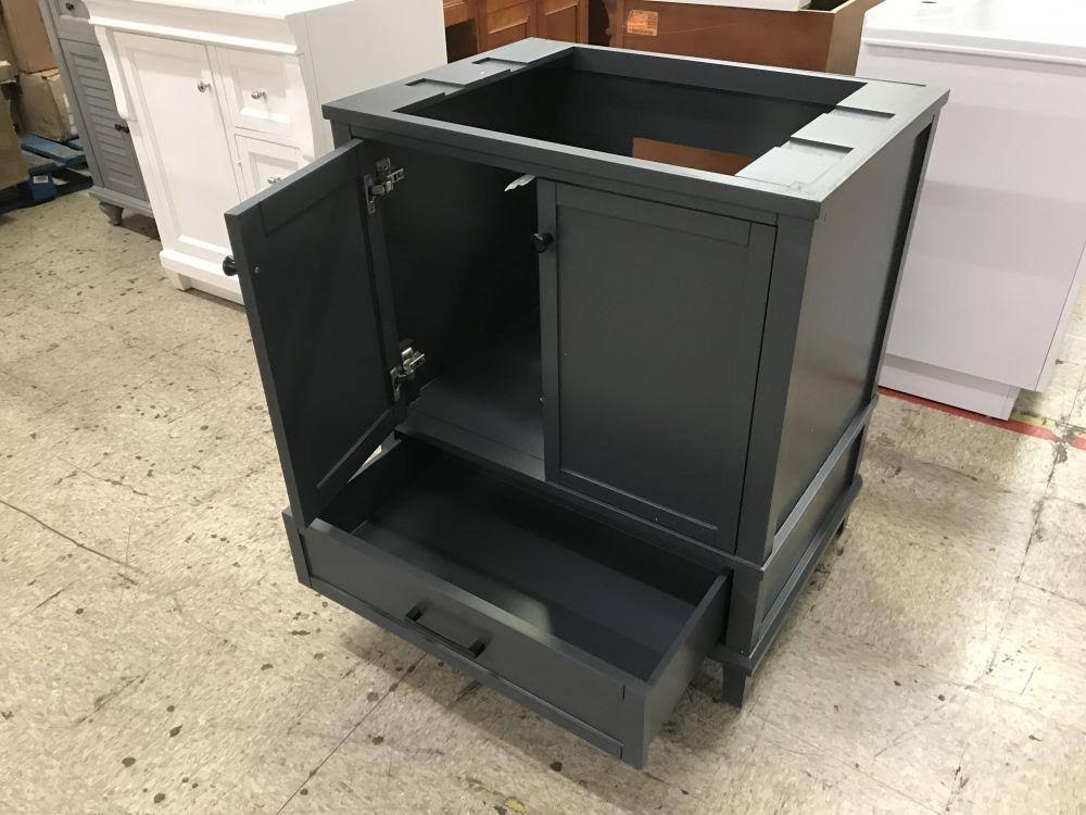 Dark Blue-Gray Bathroom Vanity Cabinet E233