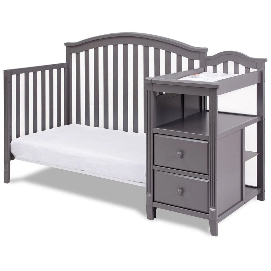 4-in-1 Convertible Crib and Changer Gray V881937