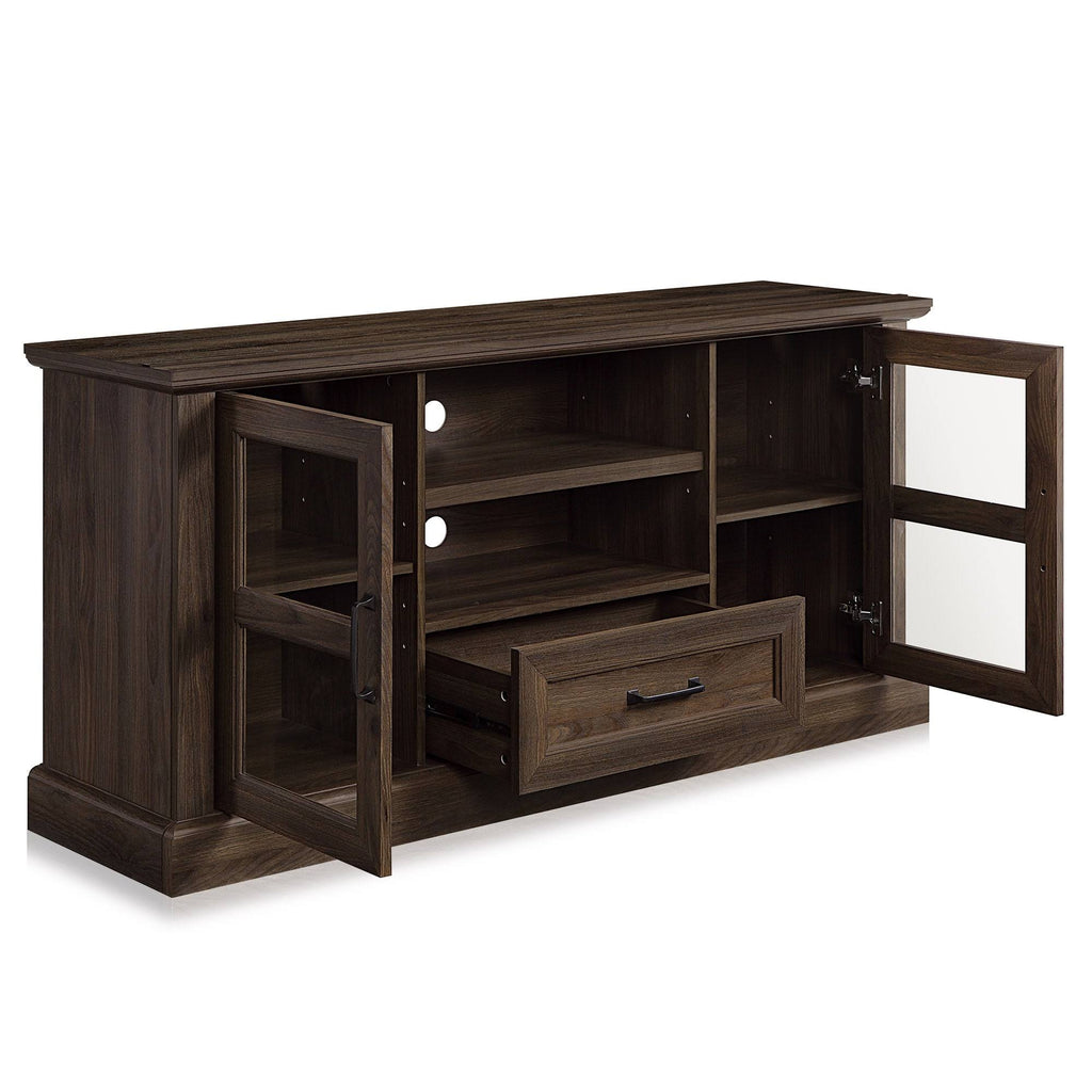 Grey Wash TV Stand with Drawer and Shelves I176246