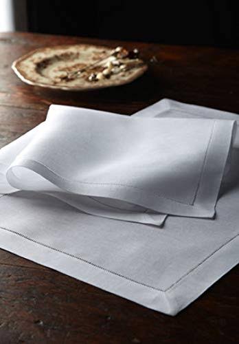 White 100% Pure Linen Table Linens M440