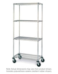 Chrome Stem Caster Cart, 4 Shelves G22955