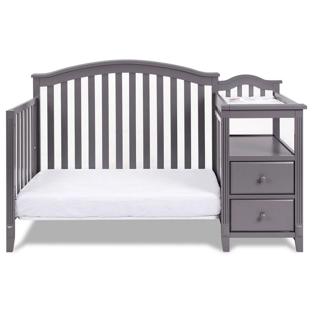 4-in-1 Convertible Crib and Changer Gray V881937