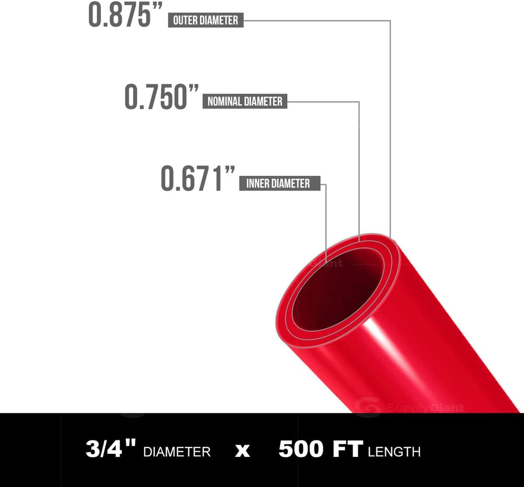 3/4 In. X 500 Feet Red PEX Tubing S481