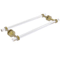 18 in. Back to Back Shower Door Towel Bar with Dotted Accents Satin Brass O96585