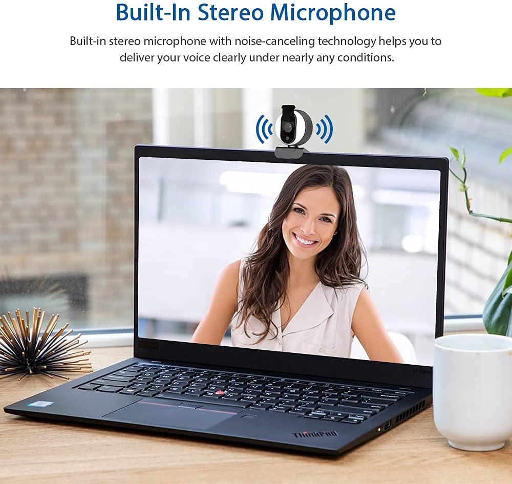 1080P Webcam with Dual Microphones and Auto-Focus Q69741