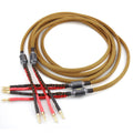 OFC Audiophile Speaker Cable with 8 Banana Plugs, 9.89ft 3m Nylon Braid J517