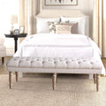 Natural Beige Tufted Bench U5124