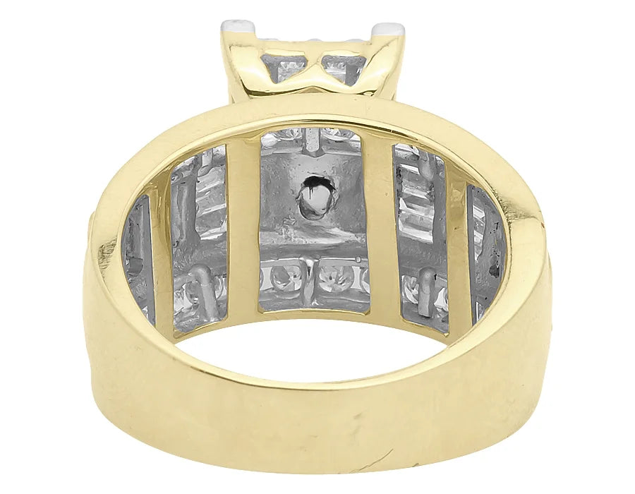 10K Yellow Gold Princess Diamond Engagement Ring (2.0 ct) N5683