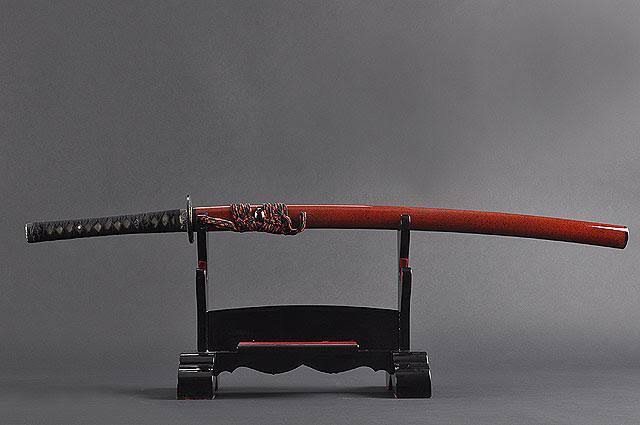 Red 1045 Carbon Steel Samurai Katana Sword C987