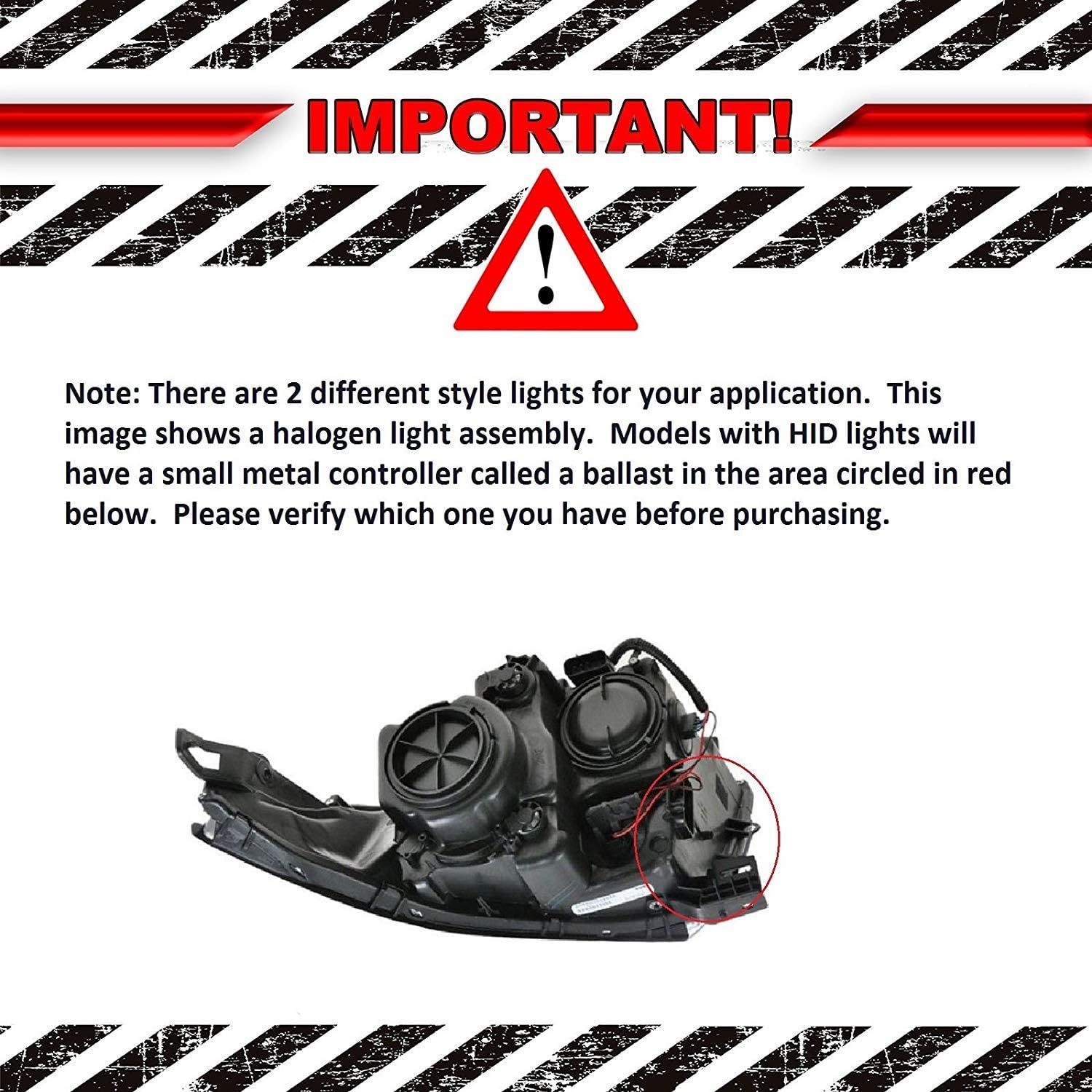 Halogen Headlight for Cadillac SRX N5371