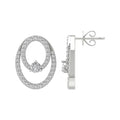 14K White Gold Diamond Stud Earrings L855