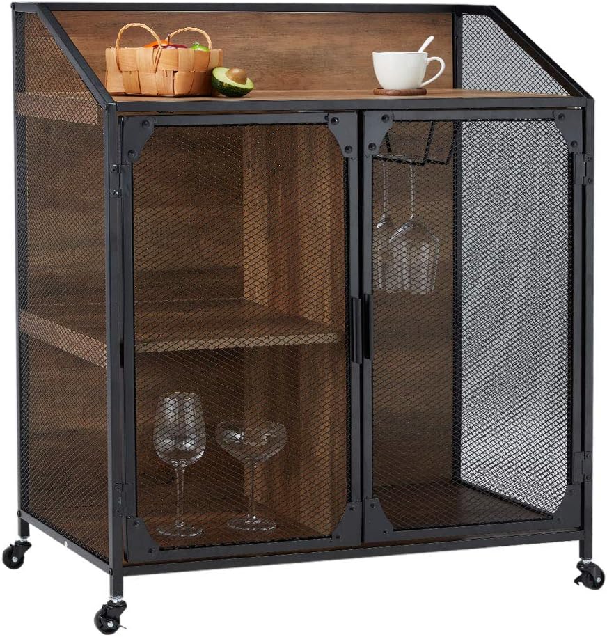 Industrial Storage Cabinet with Metal Mesh Door A5838