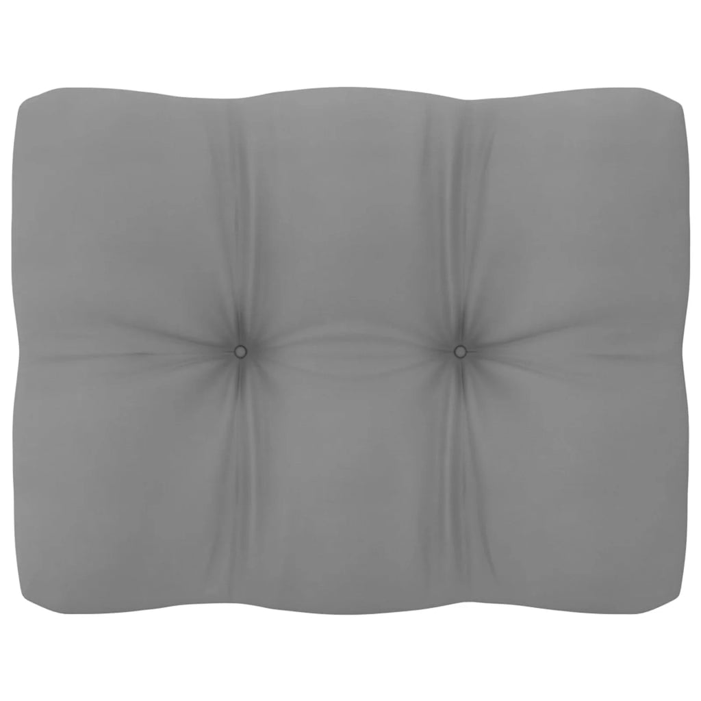 11 Piece Gray Cushion Pinewood Patio Lounge Set C745898