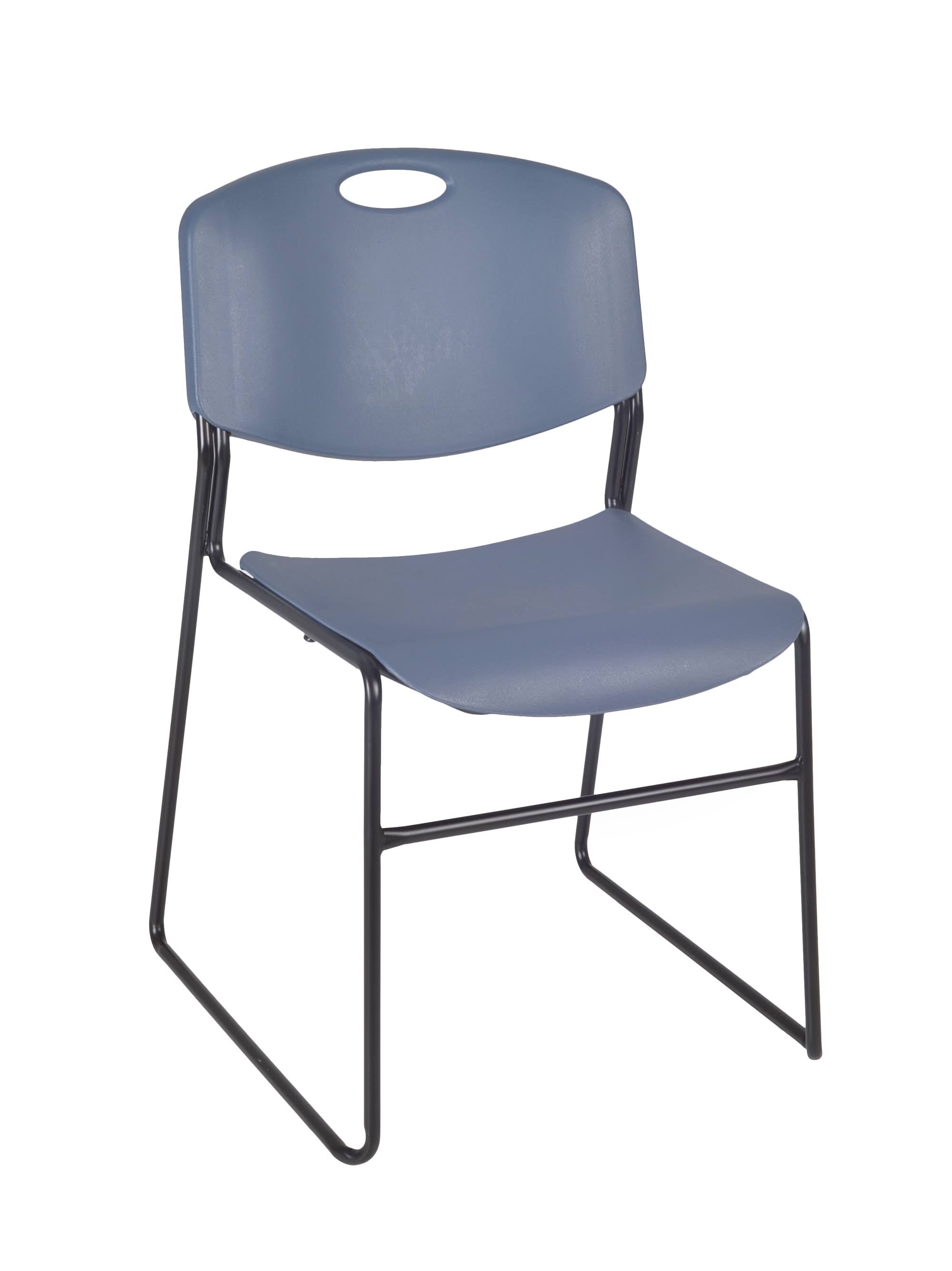 Cherry Training Table and 2 Blue Stack Chairs X392