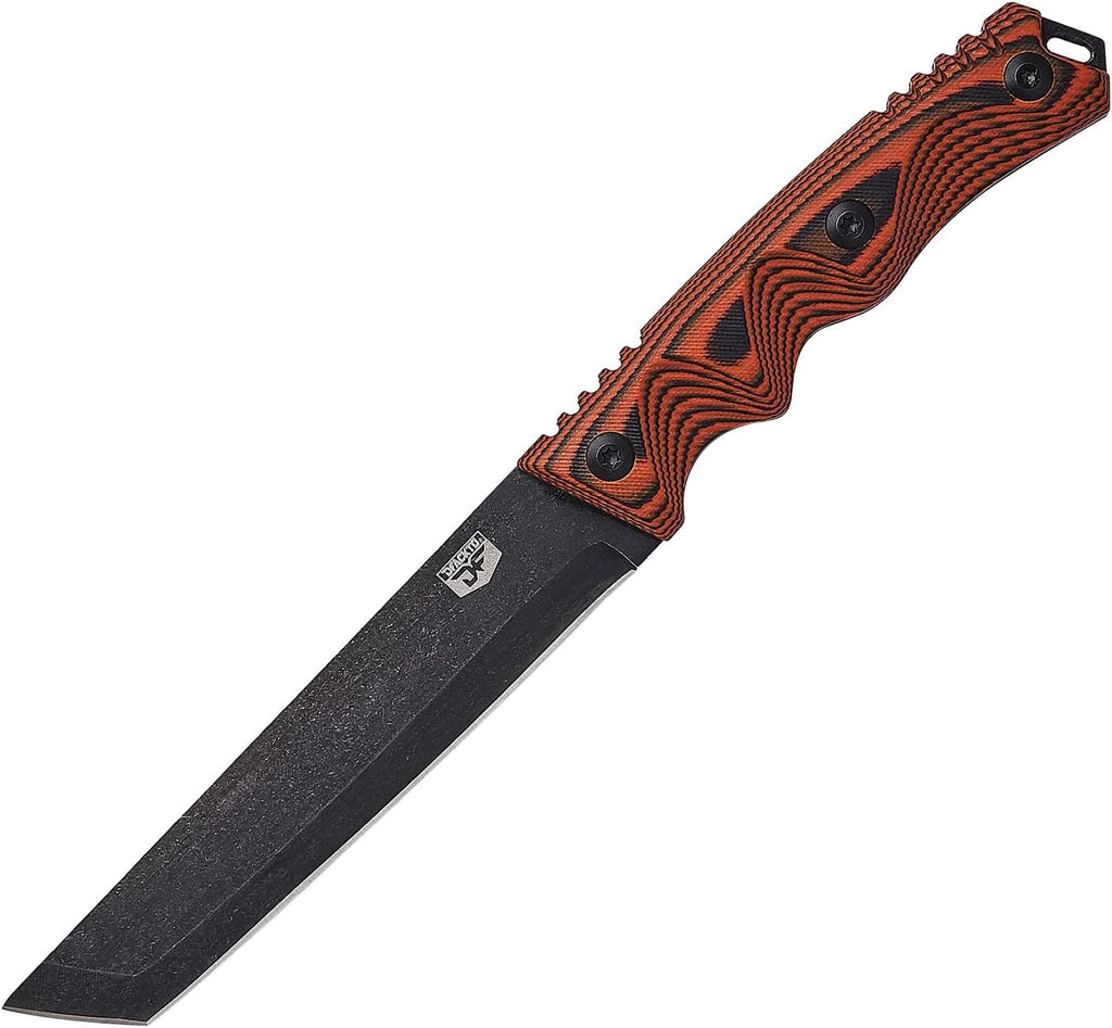 6-Inch Stainless Steel Full Tang Field Knife with Orange Handle X681615
