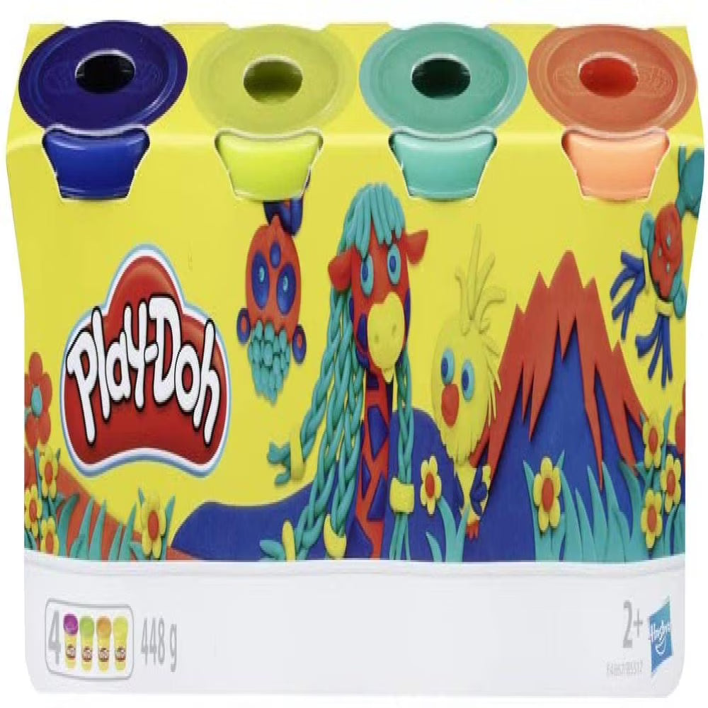4 Pack Non-Toxic Play-Doh Colours, 4 oz Cans W2460