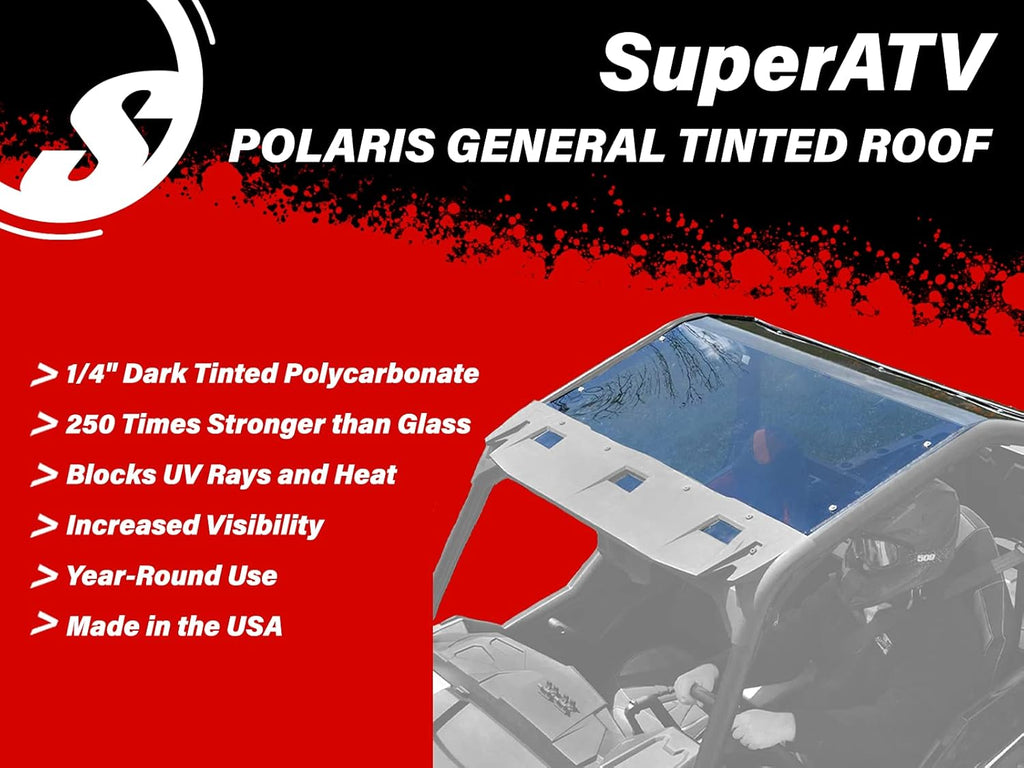 Dark Tinted 1/4" Thick Polycarbonate UTV Roof K4792