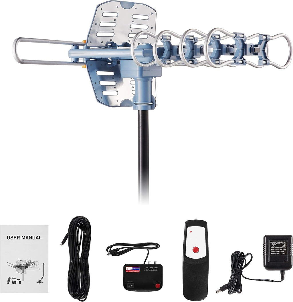 Digital Amplified Outdoor HDTV Antenna with 60FT Coax Cable O7158