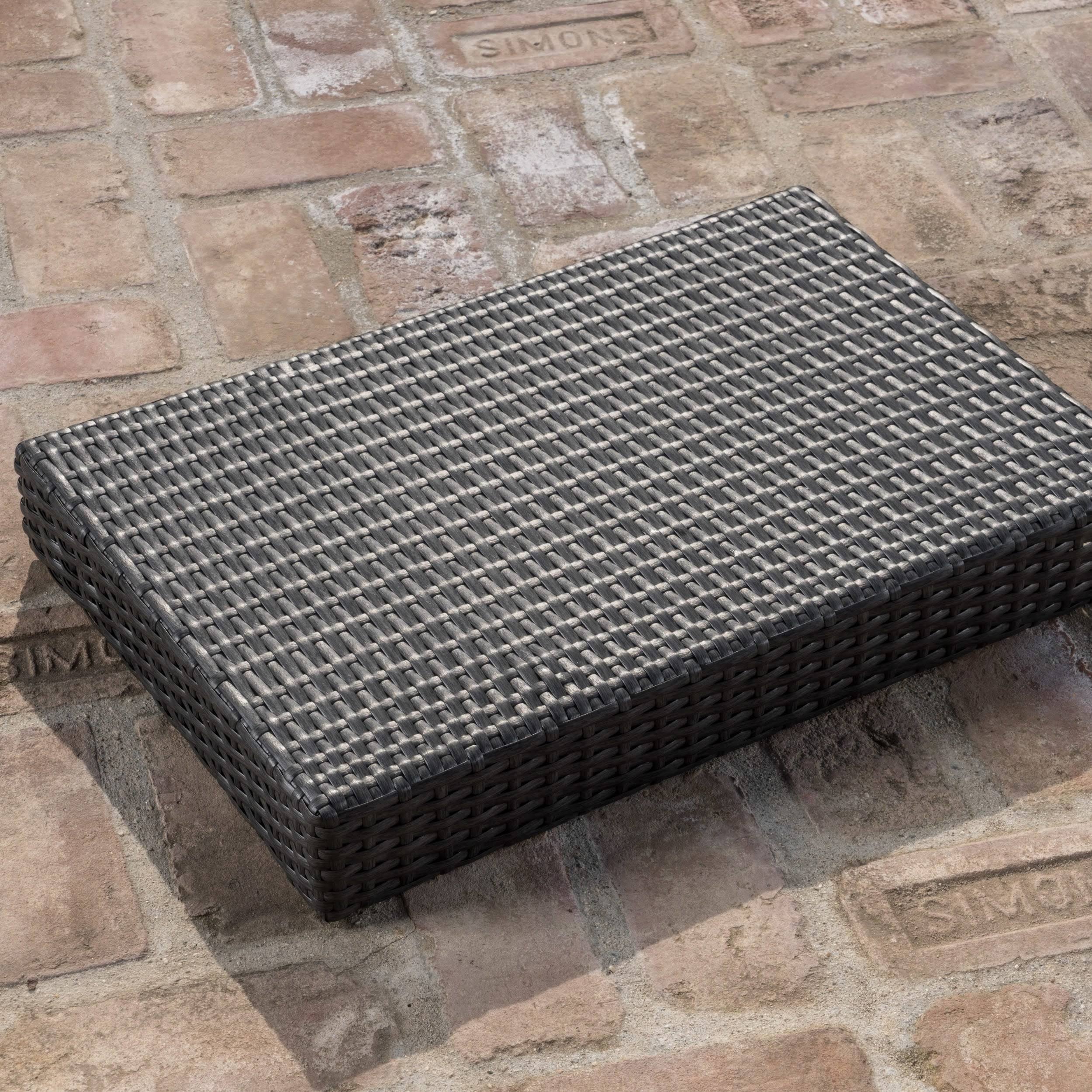 Gray 3-Piece Outdoor Wicker Chaise Lounge Set K2656