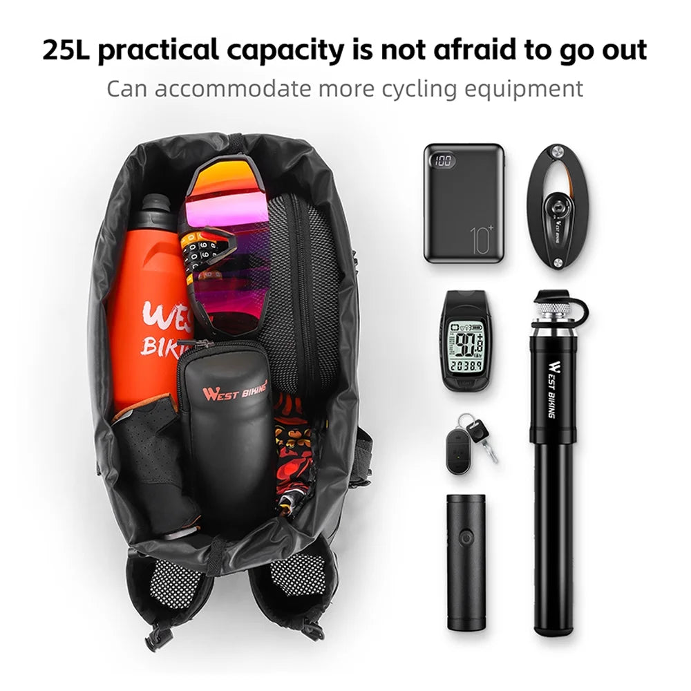 Expandable Bike Rear Storage Bag with Rack U8854