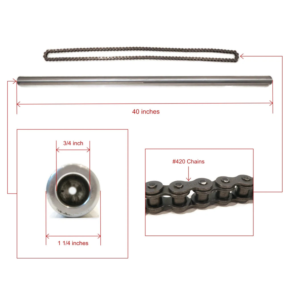 40 Inch Shaft Kit For Drift Trike Bikes With Sprocket Hub 31.75mm D306