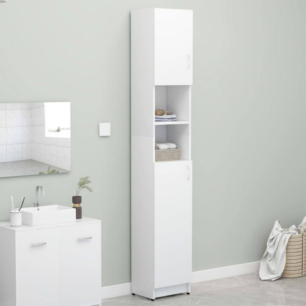 White Bathroom Cabinet Chipboard C2968
