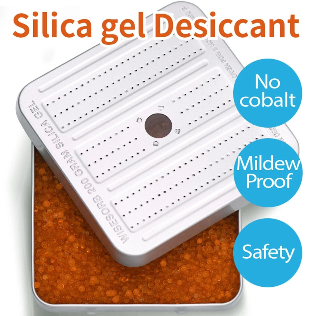 5 Packs 200 Gram Reusable Indicating Silica Gel Dehumidifier Canister R628990