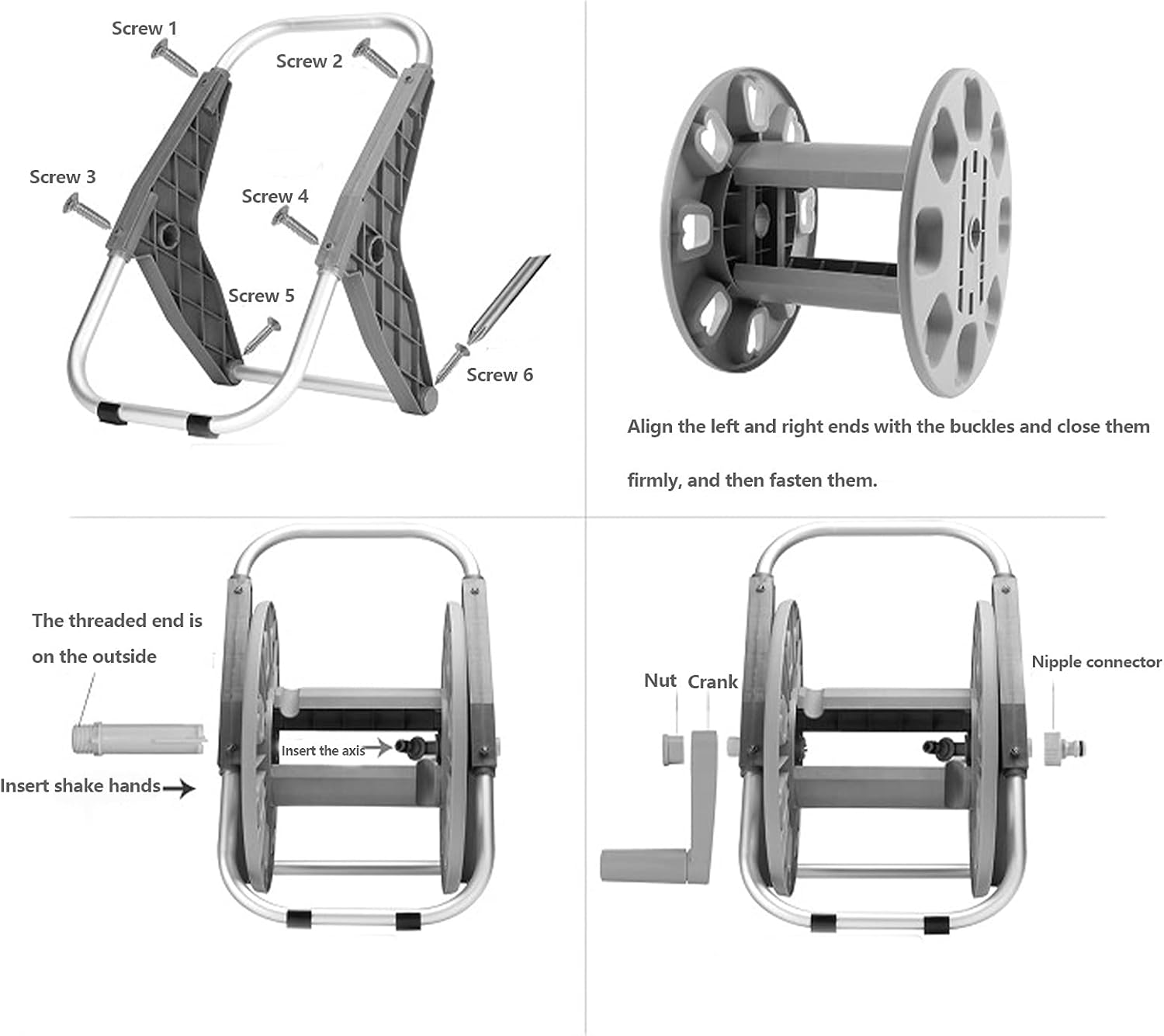 Garden Hose Reel Water Hose Cart O657565